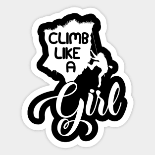 Climbing Girl - Climb like a girl Sticker